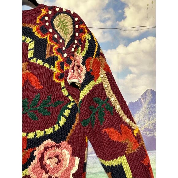 Vintage Hand Knitted Marisa Christina Classics Sweater Women's size Medium - Picture 3 of 9